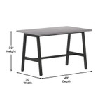  Flash Furniture Redmond 48x30 Gray Oak Writing Desk with Steel A-Frame Legs 