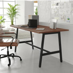  Flash Furniture Redmond 60x30 Walnut Laminate Writing Desk with Steel Bases 