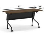  Office Source 72"W x 24"D Mobile Flip Top Nesting Table 