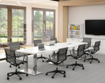  Office Source OS Laminate 10' Boat Shaped Conference Table 