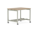 Global Total Office Global Collaborative Spaces Collection 48"W x 36"D x 36"H Mobile Counter Height Workshop Table SCTSCSC3648 