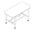 Global Total Office Global Collaborative Spaces Collection 8' x 4' Standing Table with Casters SCTLBLC4896 