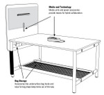 Global Total Office Global Collaborative Spaces Collection 78" x 48" Fully Loaded Counter Height Media Table with Power and Accessories 