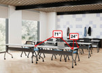  Offices To Go 6 Piece 72"W x 24"D Superior Laminate Flip Top Training Tables Package 