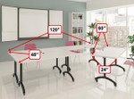  Special-T Kingston Series Modular Flip Top 4-Piece Conference and Training Table Configuration 