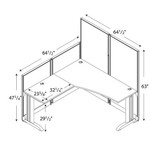 Bush Business Furniture Bush Office In An Hour Hansen Cherry L Shaped Cubicle Workstation WC36494-03K 