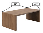 KFI Studios 84" x 42" Wood Rectangular Multi-Purpose Collaboration Table (Available w/ Power!)