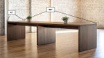 KFI Studios KFI Loci 168"W x 42"D  Stained Wood Boardroom Table (Available with Power!)