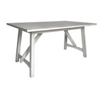  Flash Furniture Everly 60" Commercial Grade Antique White Wood Trestle Base Farmhouse Dining Table 