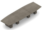 Global Total Office Global Zira Large 60"D Boat Shaped Boardroom Table (8 Length Options!)