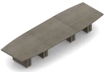 Global Total Office Global Zira Large 60"D Boat Shaped Boardroom Table (8 Length Options!)
