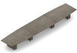 Global Total Office Global Zira Large 60"D Boat Shaped Boardroom Table (8 Length Options!)
