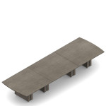 Global Total Office Global Zira Large 60"D Bow End Boardroom Table (8 Length Options!)