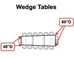 Global Total Office Global Zira Large 60"D Wedge Shaped Boardroom Table (8 Length Options!)
