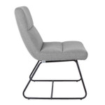  Office Source Sutton Contemporary Light Gray Upholstered Lounge Chair with Sled Base OSRL3005 