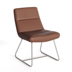  Office Source Sutton Contemporary Upholstered Lounge Chair with Sled Base OSRL3005 