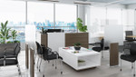 Element Contract Furniture Element Contract Contemporary Reception Desk with Waterfall Accent Panel (Size and Finish Options!) 