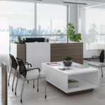 Element Contract Furniture Element Contract Contemporary Reception Desk with Waterfall Accent Panel (Size and Finish Options!) 