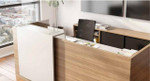 Element Contract Furniture Element Contract Contemporary Reception Desk with Waterfall Accent Panel (Size and Finish Options!) 