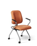  OM Seating Paramount Collection Fabric Flip Seat Nesting Chair with Arms PT70N 