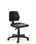  OM Seating Workstools Collection Black Polyurethane Industrial Utility Chair WS22 