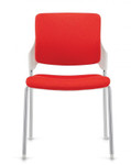 Global Total Office Global Stream Armless Stackable Poly Shell Chair with Upholstered Seat and Back 2075NUU