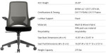 Right Angle Products Right Angle Charlie 2.0 Black Mesh Ergonomic Task Chair with Flip Arms FCC2TBBKF 