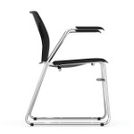 Office Source Stacked Seating Collection Poly Guest Chair with Arms OSSN6016