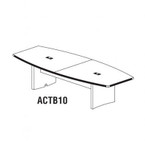 Mayline Group 10' Aberdeen Laminate Boardroom Table with Mocha Finish by Mayline