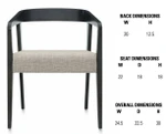 Global Total Office Global Chap Collection Curved Wood Back Guest Chair with Upholstered Seat 1005
