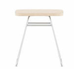 Global Total Office Global Drift 19"W x 19"D x 20"H Square Top Accent able with Metal Sled Base 8042SQ1920I 
