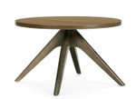 Global Total Office Global Drift 26"W x 26"D x 16"H Round Laminate Top Occasional Table with Solid Wood Base 8041R2616W 