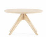 Global Total Office Global Drift 26"W x 26"D x 16"H Round Laminate Top Occasional Table with Solid Wood Base 8041R2616W 