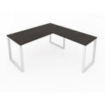  i5 Industries Fusion Reversible 72x78 Laminate L Shaped Desk with Metal Legs 