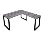  i5 Industries Fusion Reversible 72x78 Laminate L Shaped Desk with Metal Legs 