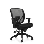 Offices To Go Black Mesh Back Ergonomic Executive Chair with Black Seat 2803