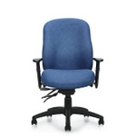 Offices To Go Upholstered Multi-Function Task Chair with Arms OTG11710 (Fabric & Vinyl Options!)