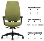 Global Total Office Global G1 Ergo Select Extended High Back Chair 7333