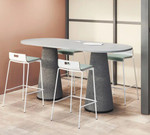 KFI Studios KFI Ember 7' Long Bar Height Laminate Top Collaborative Table with PET Felt Bases (Available with Power!) 