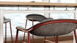 KFI Studios KFI Vaux 7' Rectangular Counter Height Laminate Top Conference Table with Metal Base (Power Options!) 