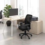  Bush Business Furniture Vista 60W L Shaped Desk with Splayed Metal Legs and Low Storage Cabinet 