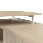  Bush Business Furniture Vista 60W L Shaped Desk with Splayed Metal Legs and Low Storage Cabinet 