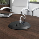  Bush Business Furniture Vista 60W L Shaped Desk with Splayed Metal Legs and Low Storage Cabinet 