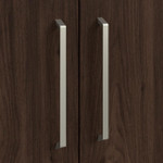  Bush Business Furniture Vista 60W L Shaped Desk with Metal Legs, Low Storage Cabinet, and Wardrobe 
