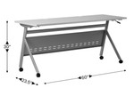  Flash Furniture 60" x 24" Gray Flip Top Training Room Table with Gray Steel Frame 