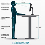  i5 Industries iRize 72"W Height Adjustable Executive U-Desk with Glass Door Hutch 