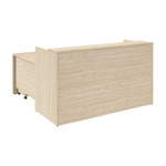 Bush Business Furniture Arrive 72W x 72D L Shaped Reception Desk with Shelf and Mobile File Cabinet 