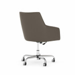  Bush Business Furniture Echo Mid Back Leather Box Chair in Washed Gray 