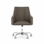  Bush Business Furniture Echo Mid Back Leather Box Chair in Washed Gray 