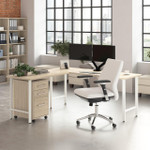  Bush Business Furniture Hustle 72W L Shaped Computer Desk with 3 Drawer Mobile File Cabinet 